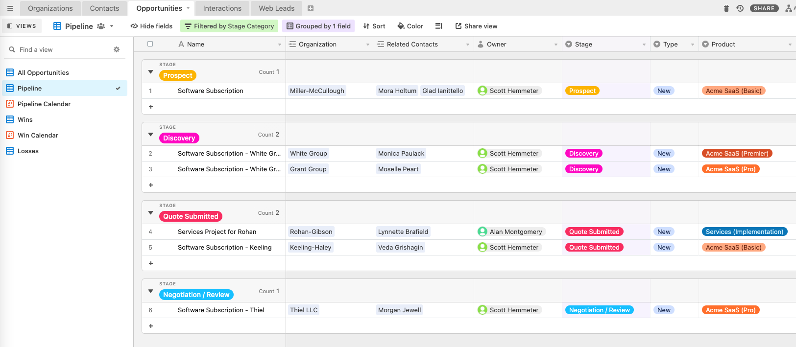 CRM Template (SMB) Airtable Universe