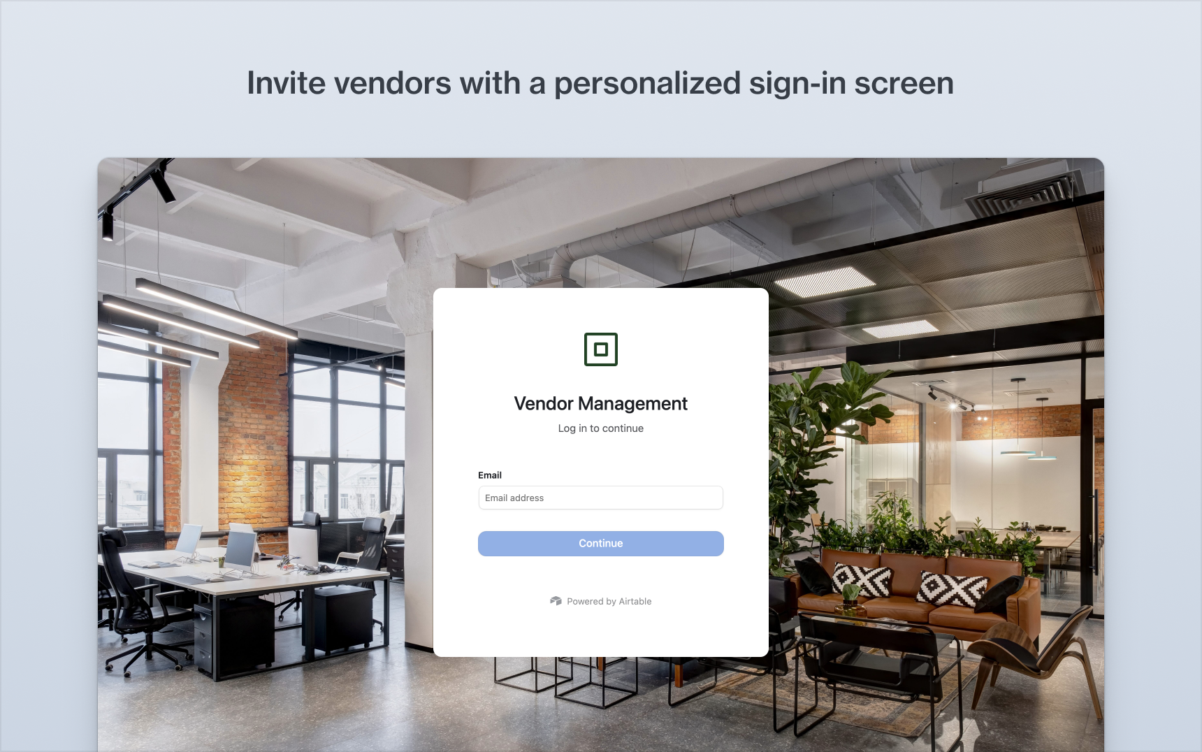 Vendor management portal template preview 1